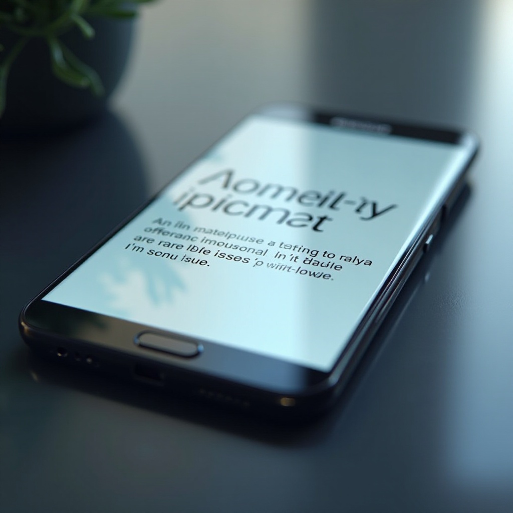 Samsung Smartphone spricht plötzlich Accessibility Problem